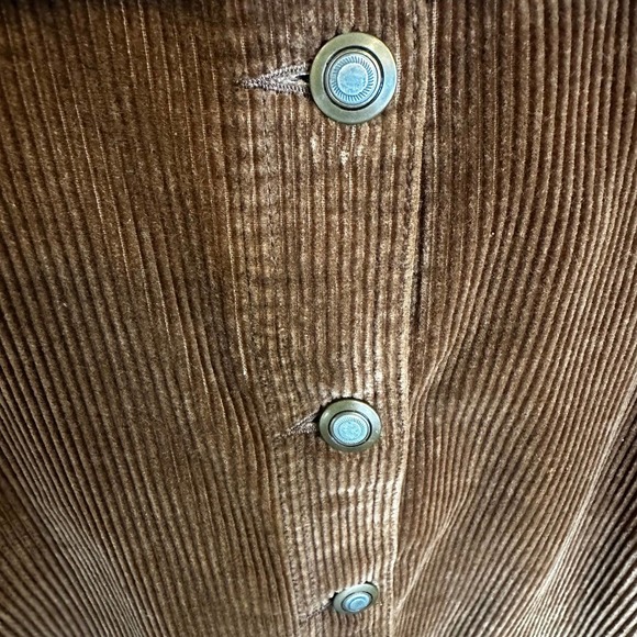 Carole Little Women’s Brown 90’s Y2K Corduroy Cotton Midi Skirt Academia Vintage - Picture 4 of 7